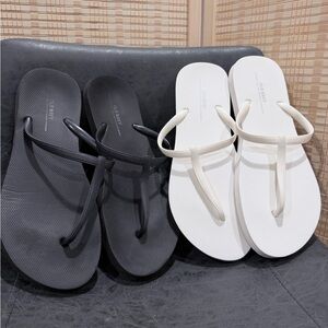 Stylish Black and White Flip Flops